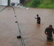 A road in Pretoria North was flooded on Thursday after a cloudburst.