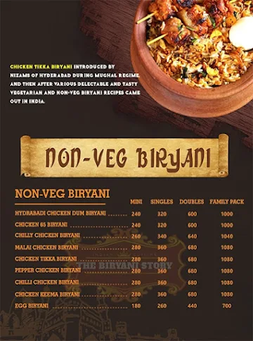 The Biryanis menu 