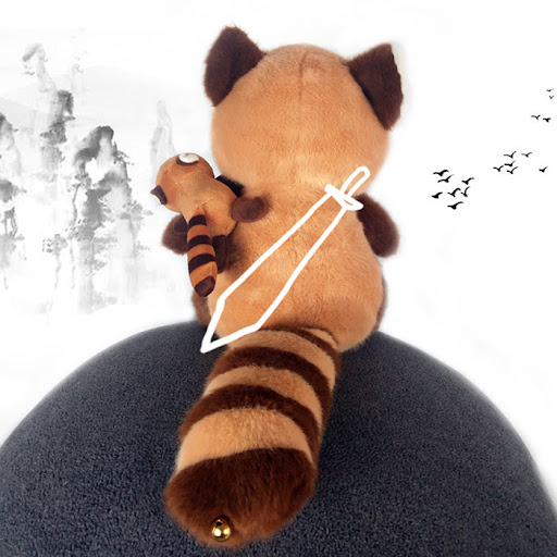 Title 1, Red Panda Doll Brooch Plush Animal Multi-functi...
