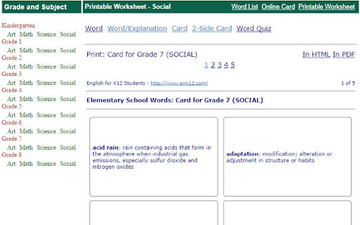 Printable Worksheet Word/Explanation 