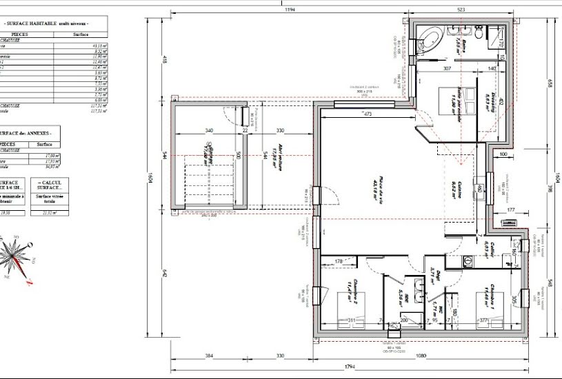  Vente Terrain + Maison - Terrain : 830m² - Maison : 110m² à Coulgens (16560) 