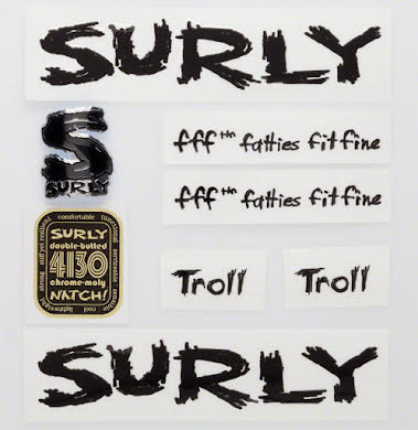 Surly Troll Decal Set with Headbadge alternate image 0