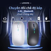 Chuột Không Dây, Click Không Gây Tiếng Ồn, Khoảng Cách Tín Hiệu 10M, Wireless Tự Sạc Pin Siêu Mỏng