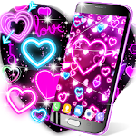 Cover Image of Download Neon hearts live wallpaper 8.1.2 APK