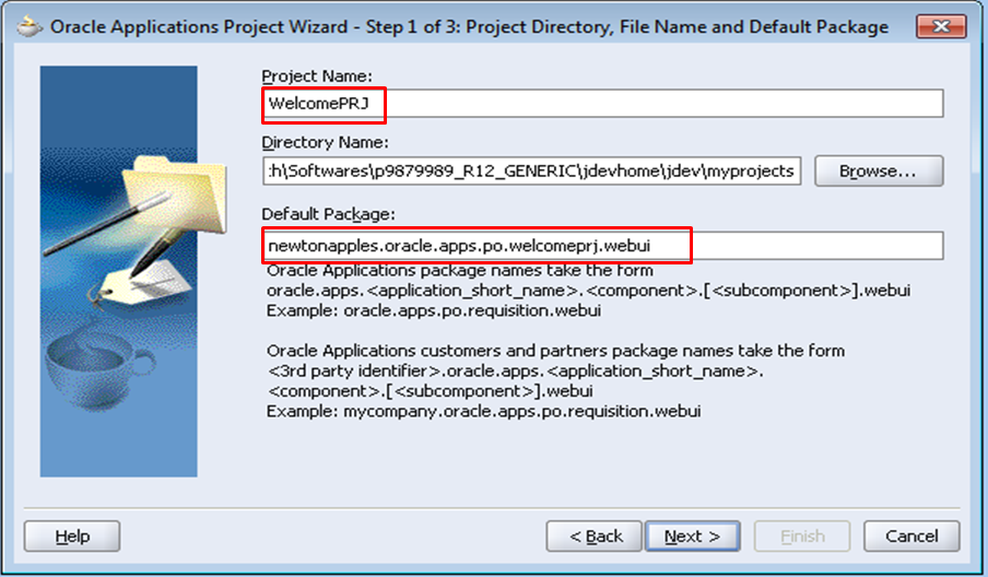 Package Name in JDeveloper