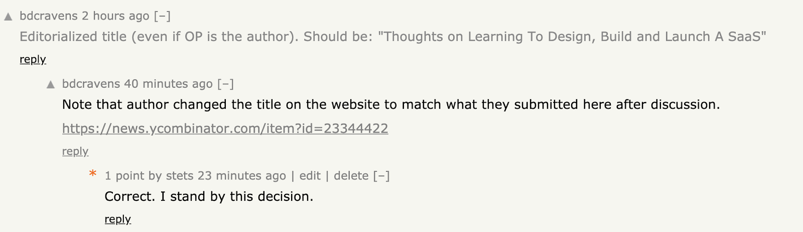 What does number 6 on the HN Front Page look like?