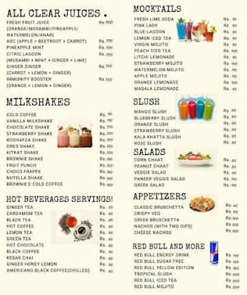 Connecting Top Cafe menu 