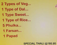 Naivedya Thali Restaurant menu 1