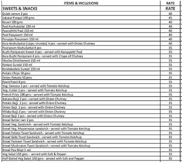 Shri Hari Cafe menu 