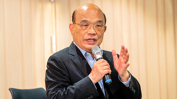 2020年10月13日,台灣行政院長蘇貞昌,台灣已是民主國家不再派情報人員前往大陸。(認為行政院提供)