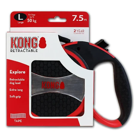 KONG Explore Flexikoppel, L, rd, >50 kg,  lngd 5 m, 1 st