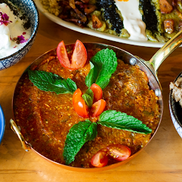 Mirza Qasemi Appetizer + Barbary Flatbread (Vegan)