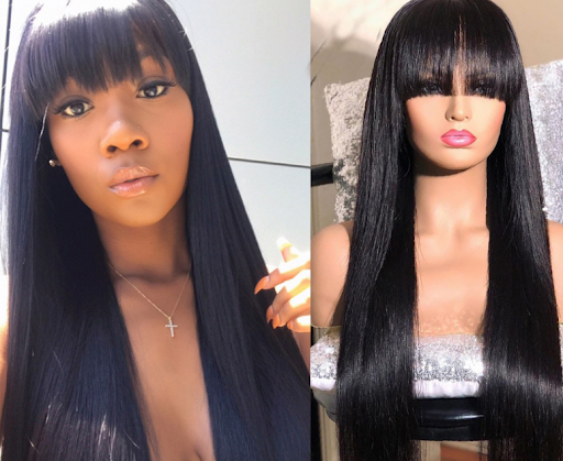 Title 3, Real Human Hair Wig with Straightening Mechanis...