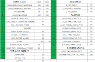 Shama Paratha menu 1