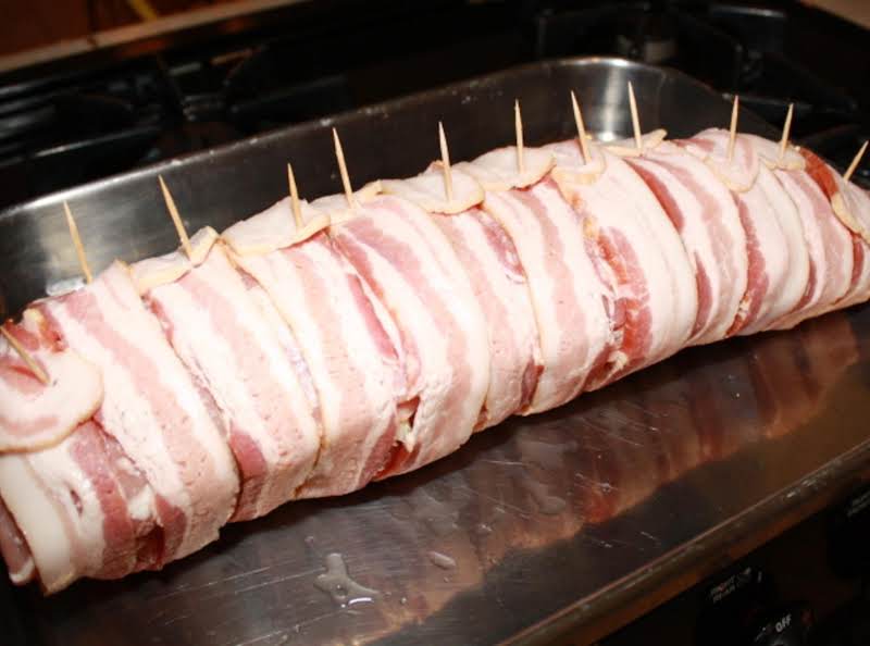 Bacon Wrapped Stuffed Pork Tender Loin