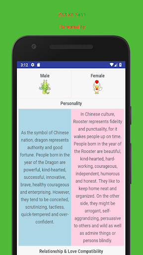 Screenshot Chinese Zodiac Love Compatibil