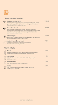 Beachcomber menu 1