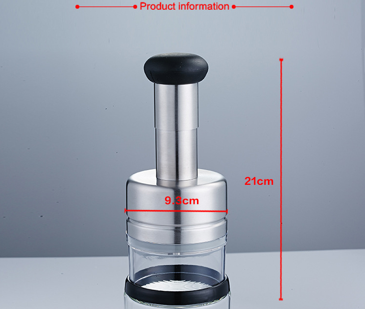 Hachoir multifonction pour oignons en acier inoxydable. Coupe facilement les oignons. Gagnez du temps en cuisine. Facilite la préparation des repas.