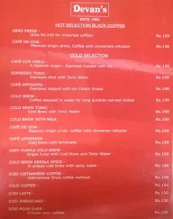 Devan's South Indian Coffee & Tea Private Limited menu 3