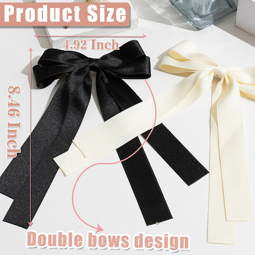 Title 2, Womens Double-layer Bow Ribbon for hair access...