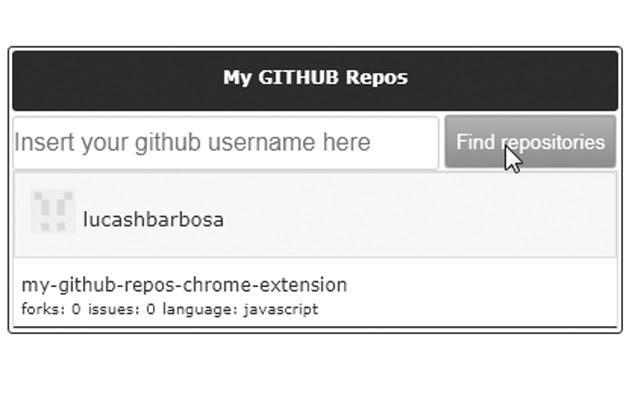 My GITHUB REPOS chrome extension