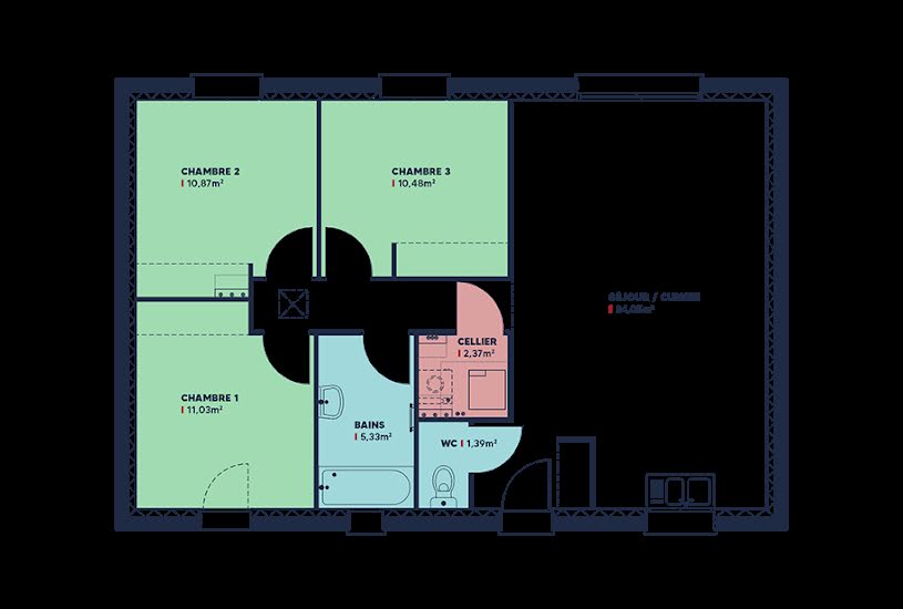  Vente Terrain + Maison - Terrain : 450m² - Maison : 79m² à Isle (87170) 