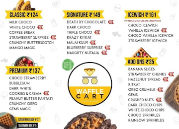 Waffle Cart menu 