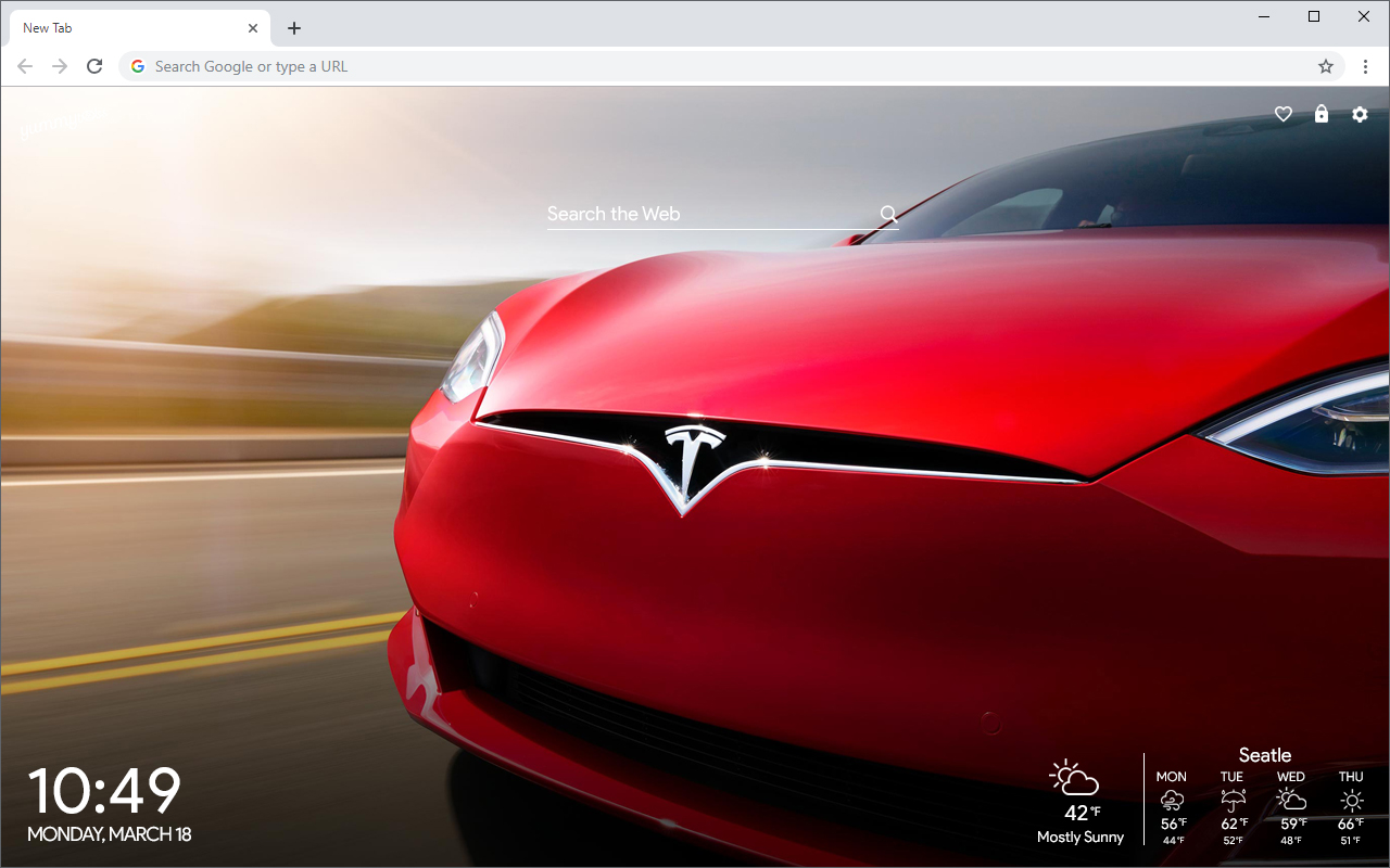 Tesla New Tab Preview image 5