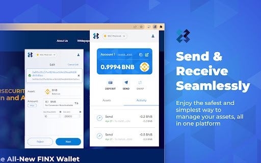 All-New Wallet 0.9994BNB @ Send Receive Seamlessly simplest manage platform. 