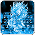 Cover Image of Baixar Blue Fiery Dragon Keyboard Theme 10001004 APK