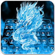 Blue Fiery Dragon Keyboard Theme  Icon