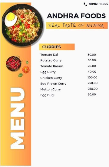 Andhra Foods menu 