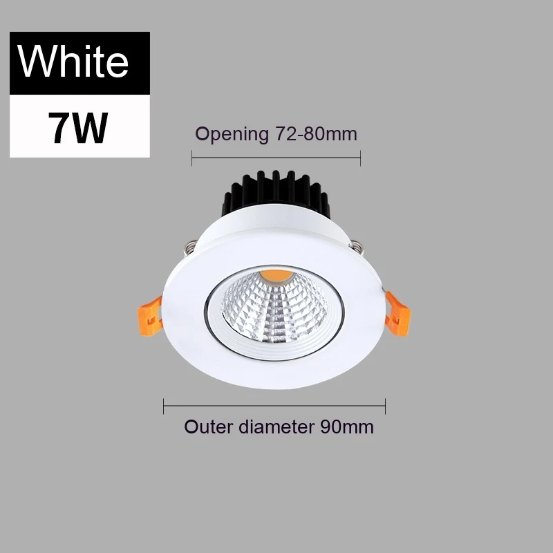 LED Einbaustrahler blendfrei, variable Lichtfarbe mit drei Farbtemperaturen Deckenleuchte für individuelle Beleuchtung.