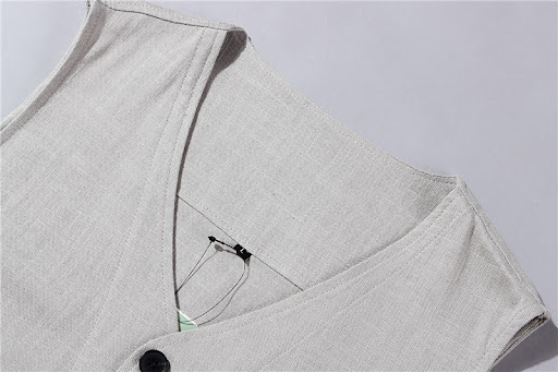 Title 1, Mens Fashionable Vintage Linen Loose Waistcoat...