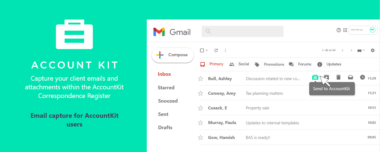 AccountKit Add-on for Gmail Preview image 2