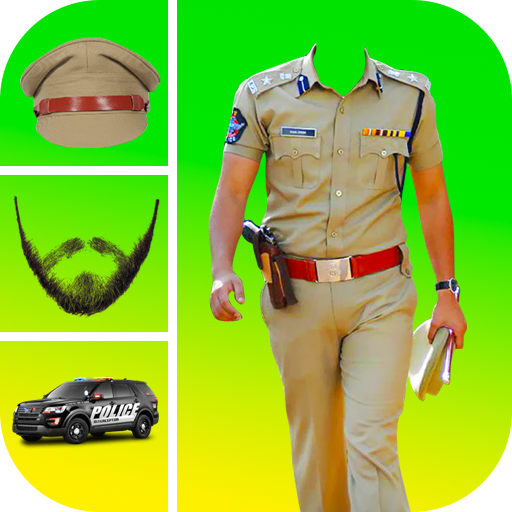 Men Police Suit Photo Editor