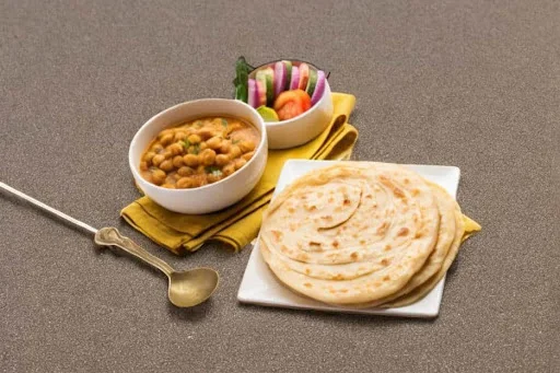 Chole Masala With 2 Stuffed Aloo Paratha Mini Meal