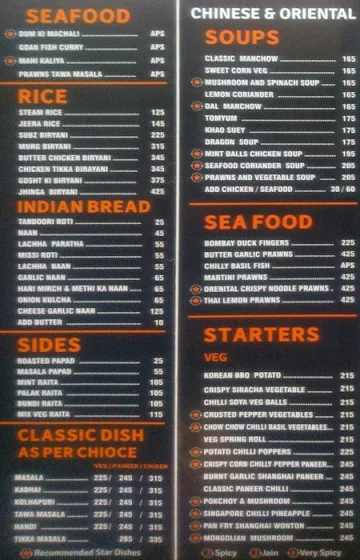 Global Binge menu 