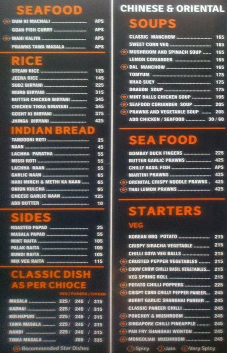 Global Binge menu 