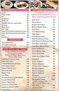 Cafe Mysore menu 3