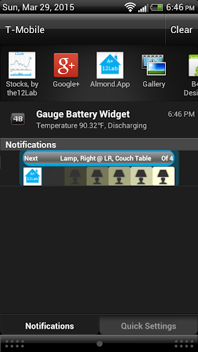 Almond+ Lamp Controller Widget