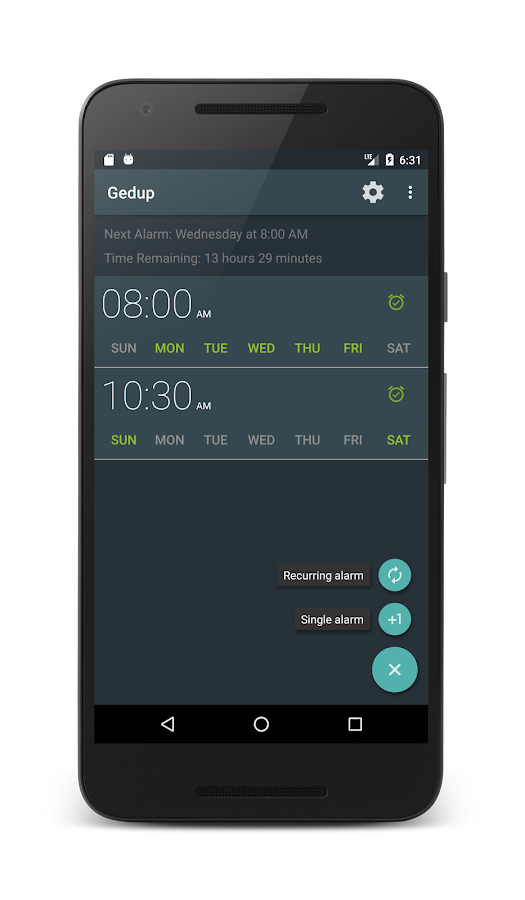    Gedup Alarm Clock- screenshot  