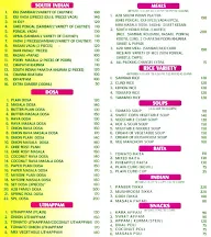 A2B Veg menu 1