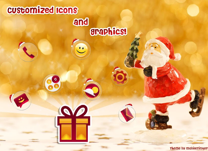 Skating Santa XperiaN Theme Screen 2