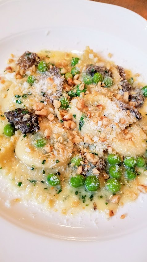 A Look at Il Solito PDX, Ricotta Ravioli with morel mushrooms, peas, pine nuts, and pecorino