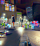 Tokyo Ginza District by night - VqGan+Clip + Unreal Engine