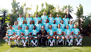 The Springboks pose for their official team photo at their hotel in Sablettes ahead of their Rugby World Cup opening match against Scotland in Marseille. It will be the second time they wear their away jersey.