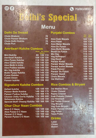 Delhi's Special menu 1