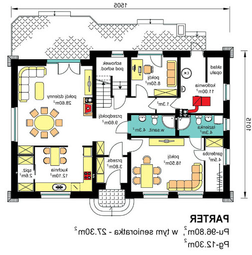 BS-16 dwulokalowy - Rzut parteru