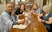 Clockwise from left: Mohamedou Salahi, Shailene Woodley, Jodie Foster and Nancy Hollander in Cape Town for the filming of a movie based on Salahi’s book 'Guantánamo Diary'.